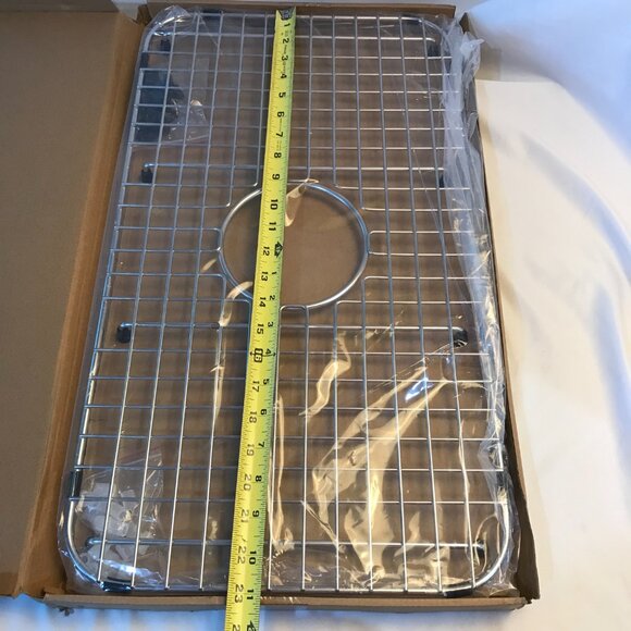 Serene Valley NDG2313C Sink Grid Centered Drain 13"D x 23"W x 1"H Stainless NEW - Picture 8 of 14